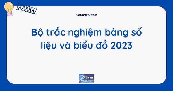 Bộ trắc nghiệm bảng số liệu và biểu đồ 2023