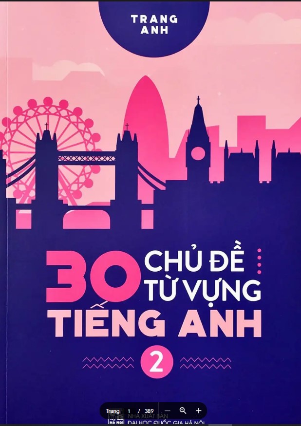 30 Chủ Đề Từ Vựng Tiếng Anh Cô Trang Anh Tập 1 và 2