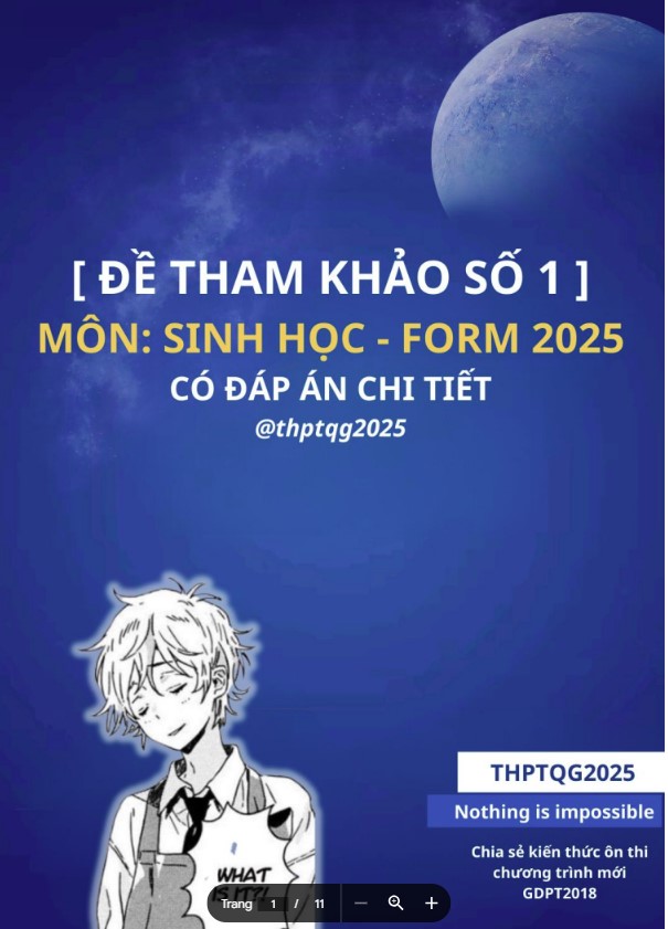 Bộ Đề tham khảo THPT 2025 các môn